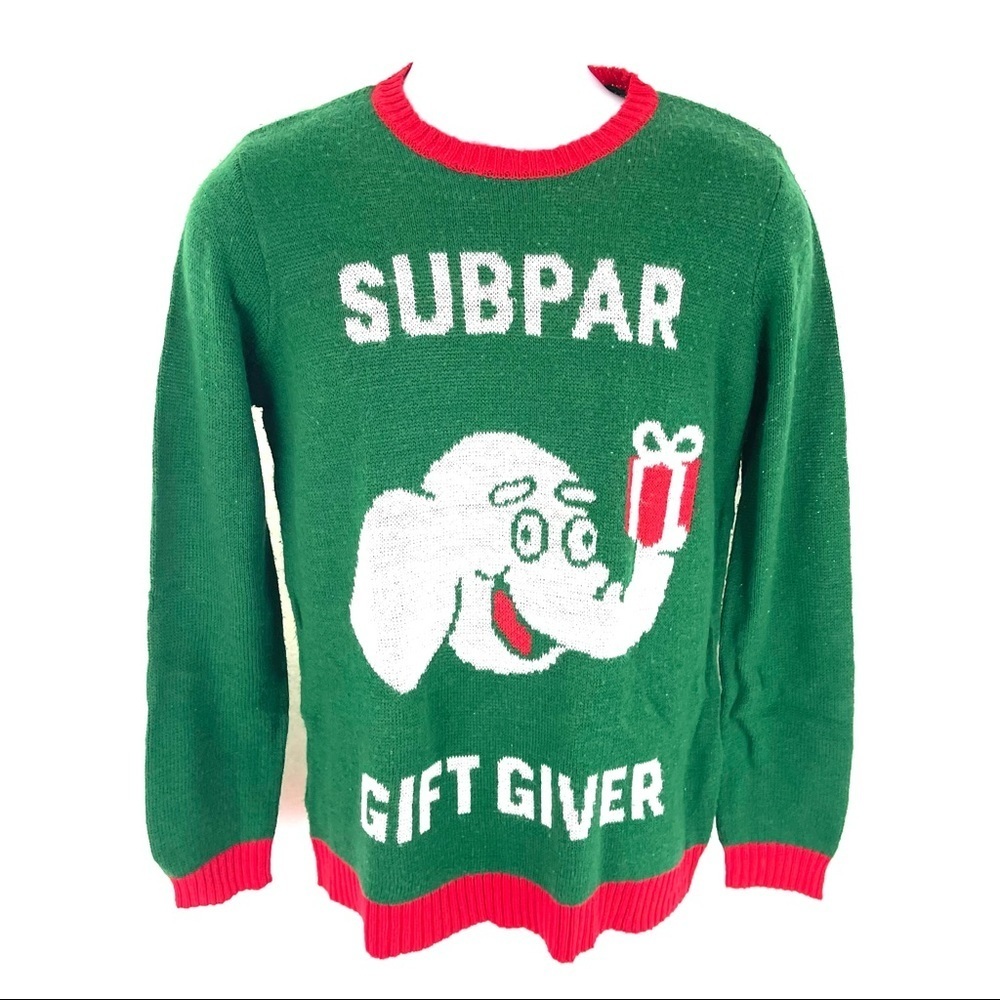 Norther Pole Women’s Subpar Gift Giver Ugly Christmas Sweater XS